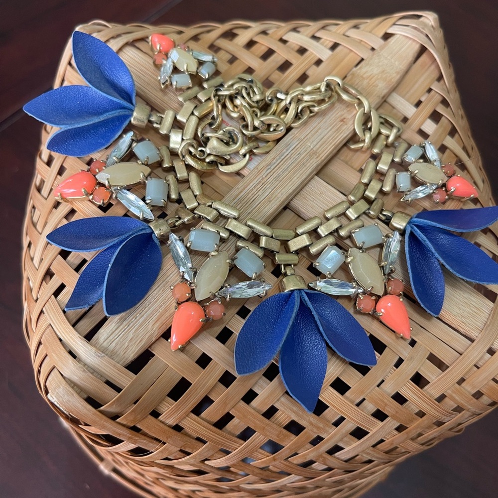 Stella & Dot Blue and Gold Layered Necklace